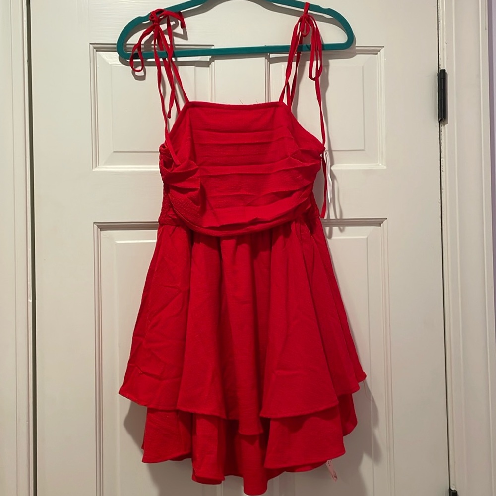 Red Spaghetti Strap Dress Size Medium